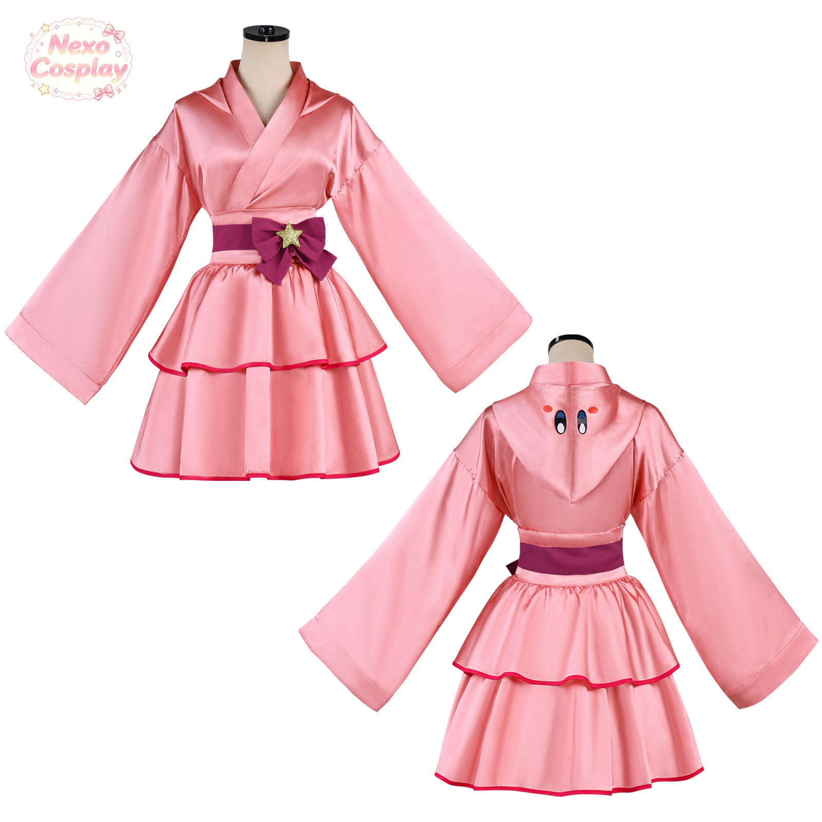 Pink ball Cosplay Costume Pink - огляд і ціна Anime Cosplay Kimono