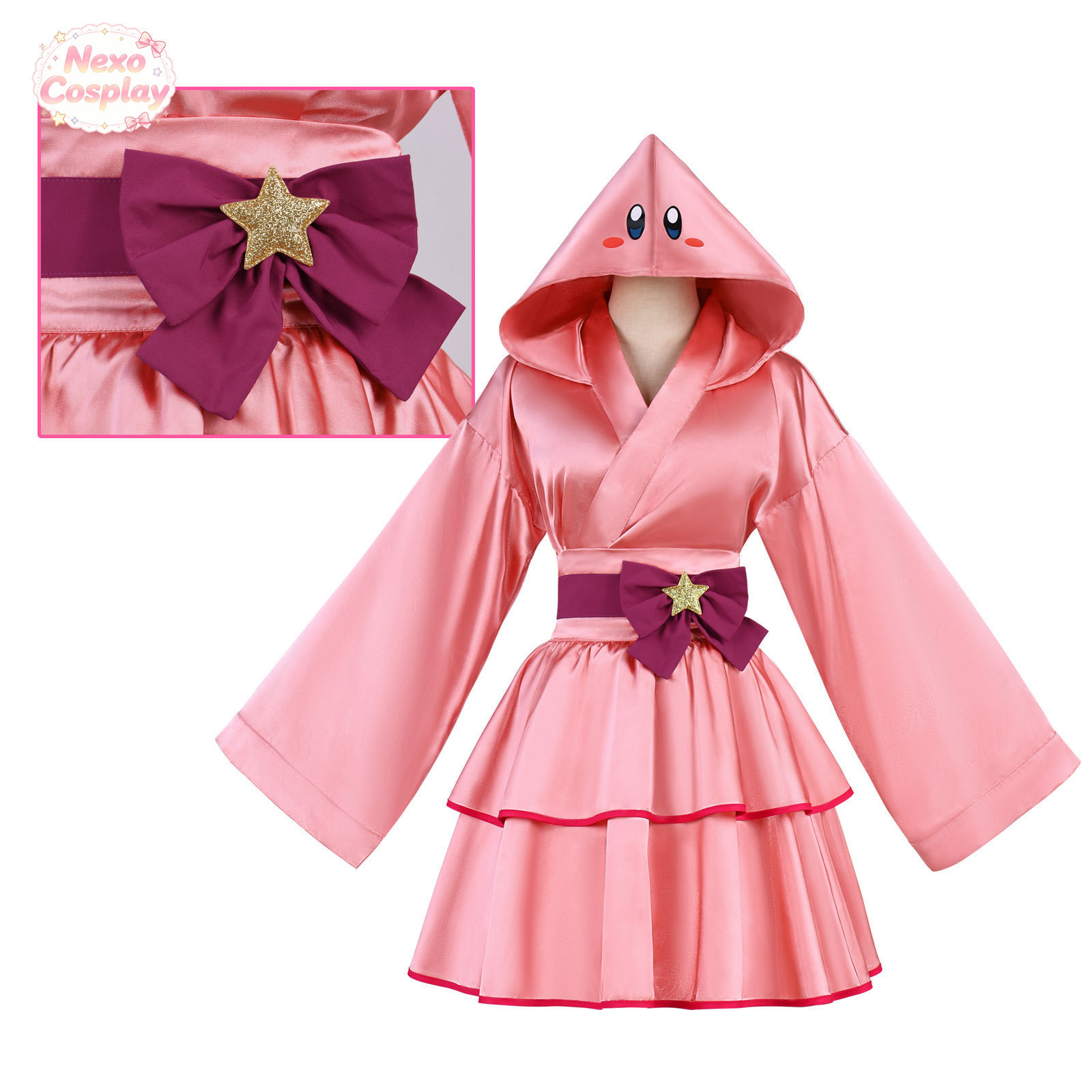 Pink ball Cosplay Costume Pink - огляд і ціна Anime Cosplay Kimono
