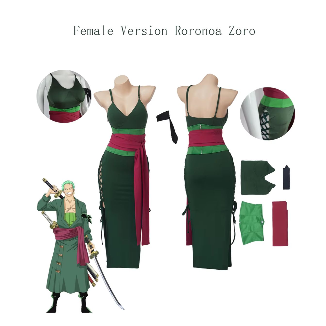 Roronoa Zoro Cosplay Costume f - огляд і ціна Cosplay Anime Zoro
