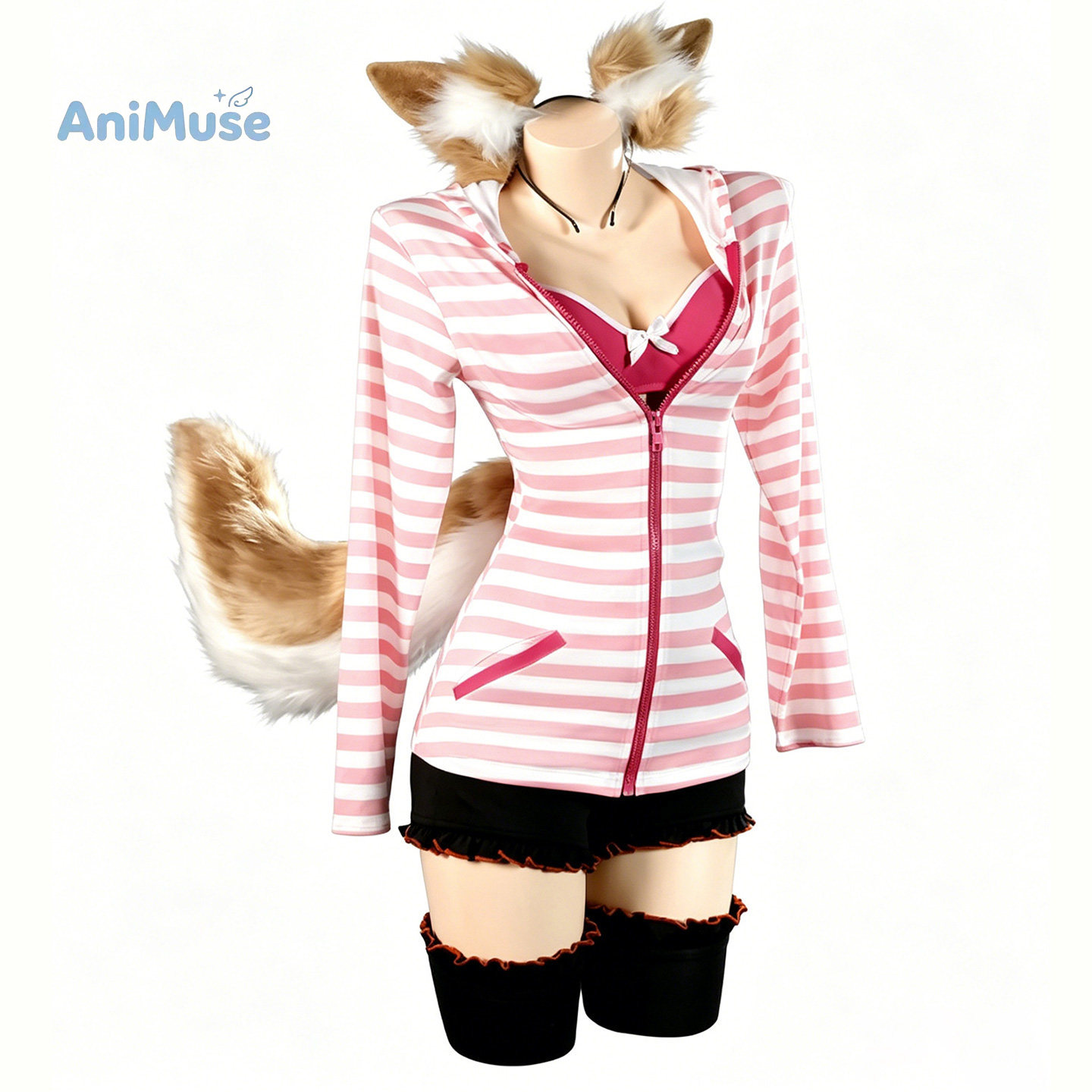 Tamamo no Mae Cosplay Costume  - огляд і ціна Anime Cosplay Pink